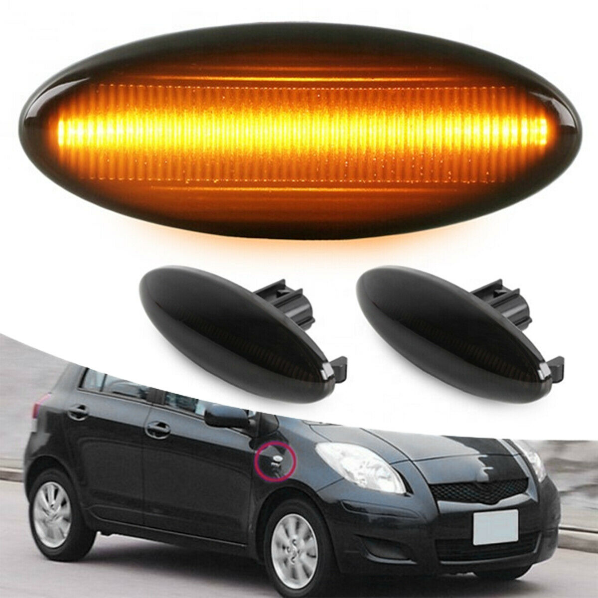 LED Turn Signal Side Marker Light Indicator For Toyota Corolla Camry