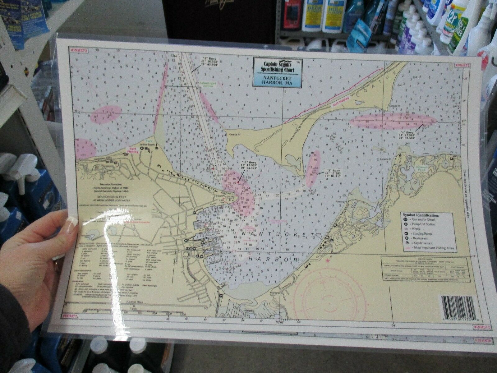 captain seagulls h20proof chart nantucket mass