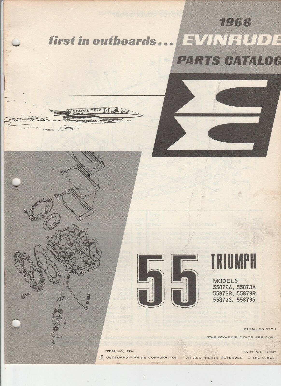 Evinrude Outboards Parts Catalog Triumph Pn