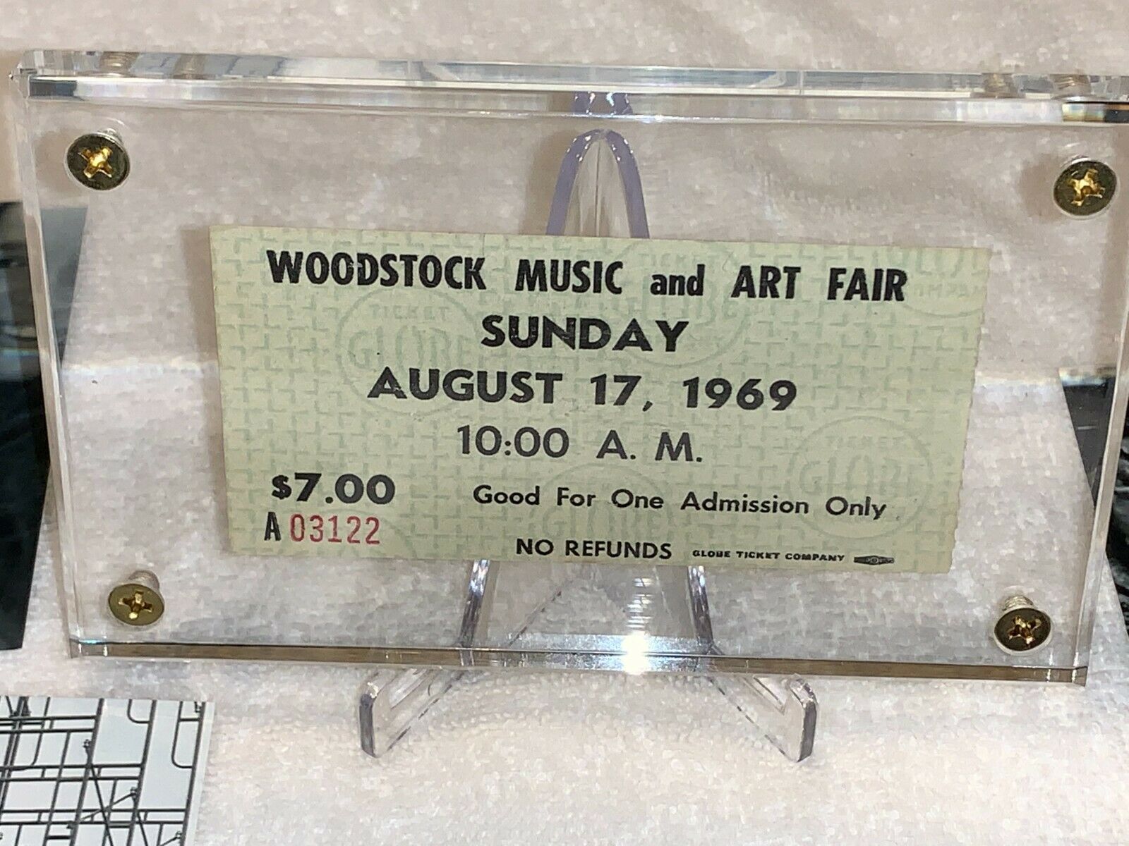 WOODSTOCK 1969 $7 BLACK SUNDAY TICKET STUB JIMI HENDRIX JANIS JOPLIN ...