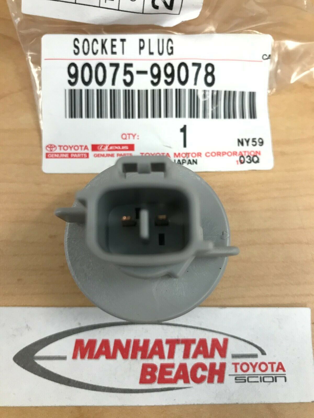 GENUINE TOYOTA TURN SIGNAL LAMP BULB SOCKET CONNECTOR 90075-99078