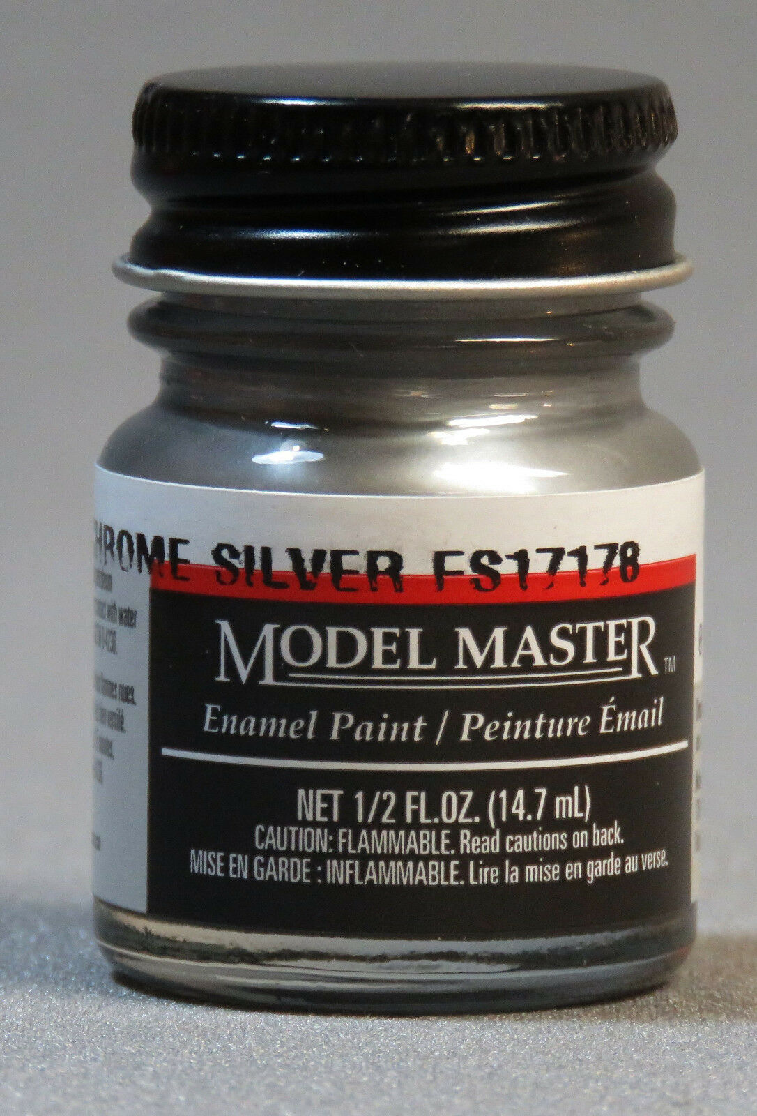 TESTORS PAINT MODEL MASTER CHROME SILVER ENAMEL kit 1/2oz 14.7ml