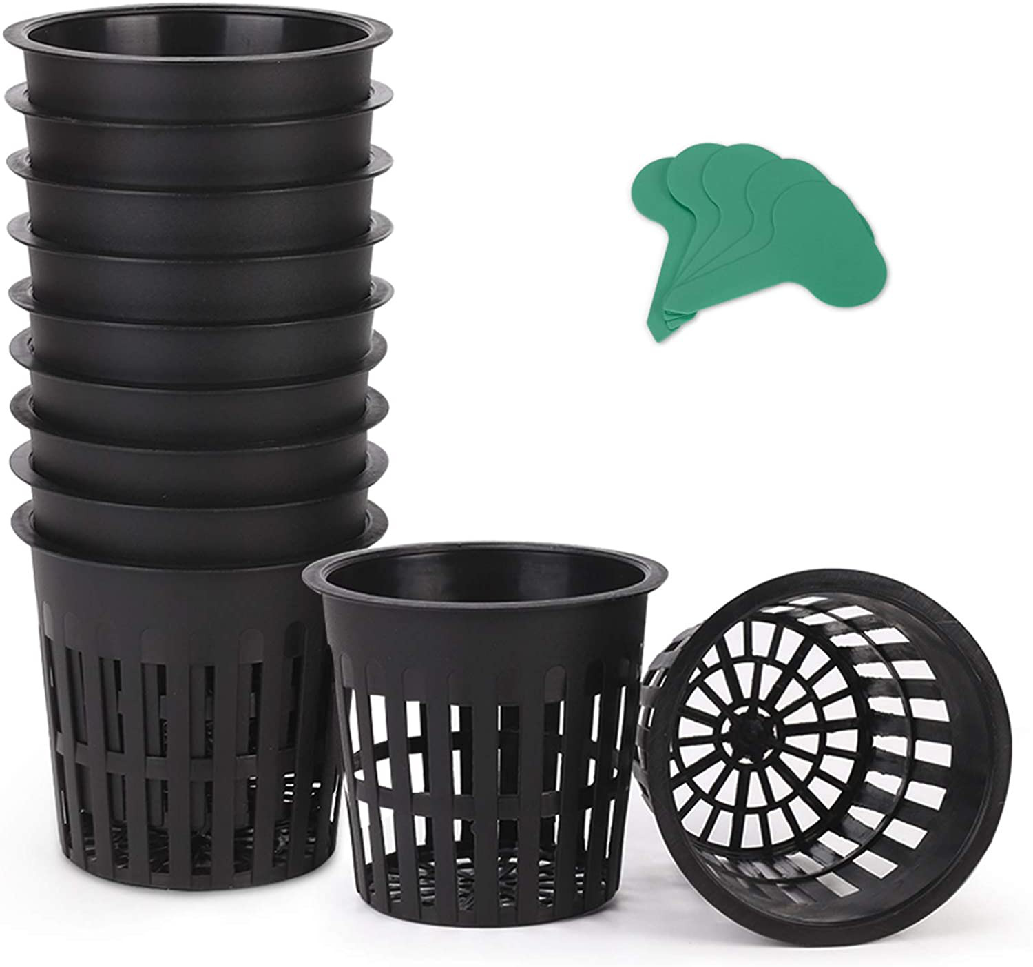 GROWNEER 25 Packs 4 Inch Garden Slotted Mesh Net Cups, Heavy Duty Net