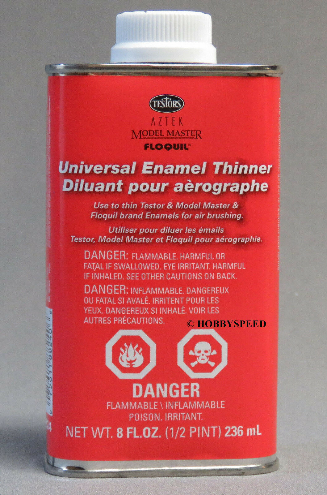 TESTORS UNIVERSAL ENAMEL PAINT THINNER 8OZ airbrushing airbrush cleaner