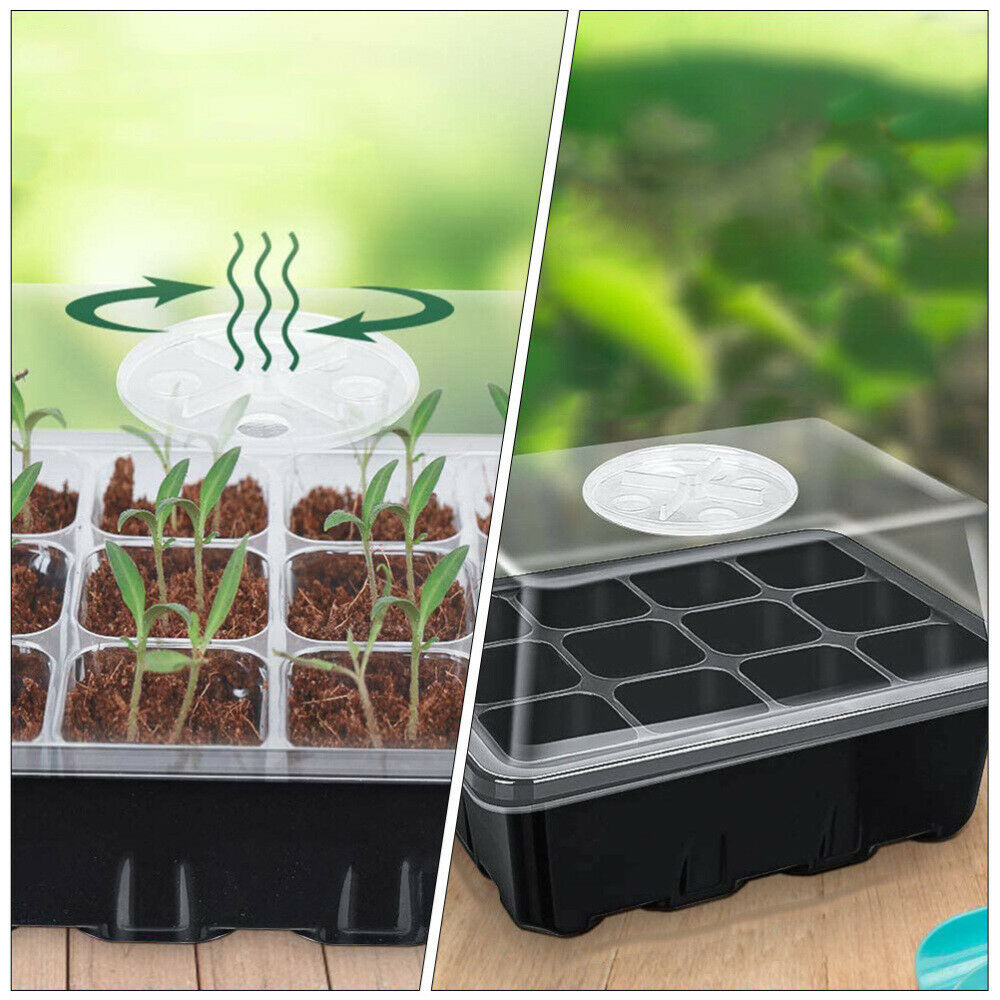 10pcs/set 120 Cells Seedling Starter Tray Seed Germination Plants ...