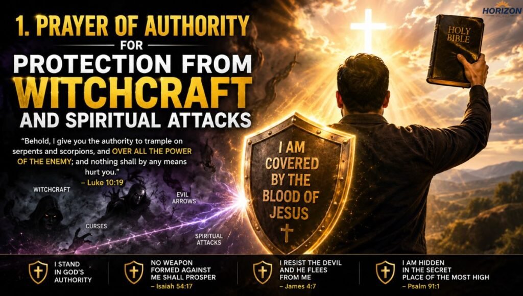 1. Prayer of Authority for Protection From Witchcraft and Spiritual Attacks