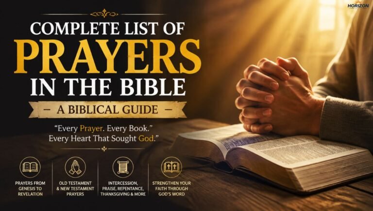 Complete List of Prayers in the Bible: A Biblical Guide