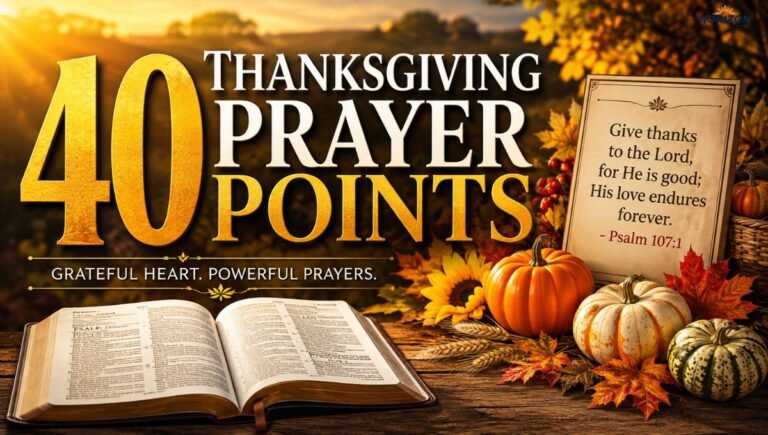 40 Thanksgiving Prayer Points