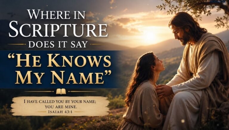 Where in Scripture Does It Say “He Knows My Name”?