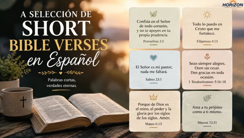 A Selection of Short Bible Verses in Spanish