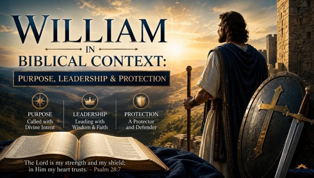 William in Biblical Context: Purpose, Leadership & Protection