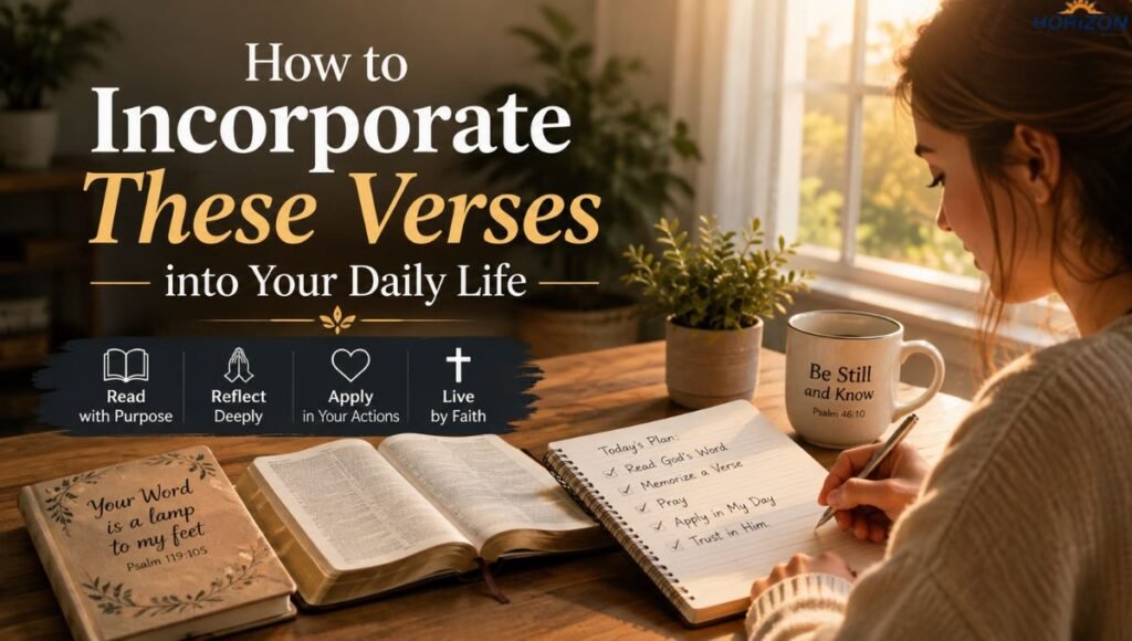 How to Incorporate These Verses into Your Daily Life