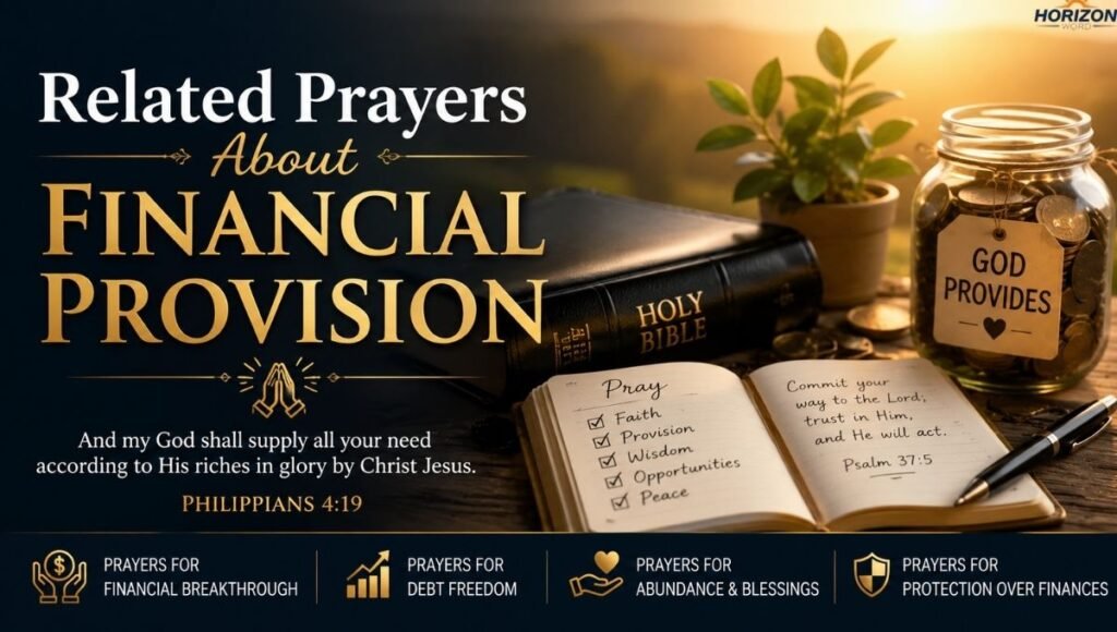 Related Prayers About Financial Provision