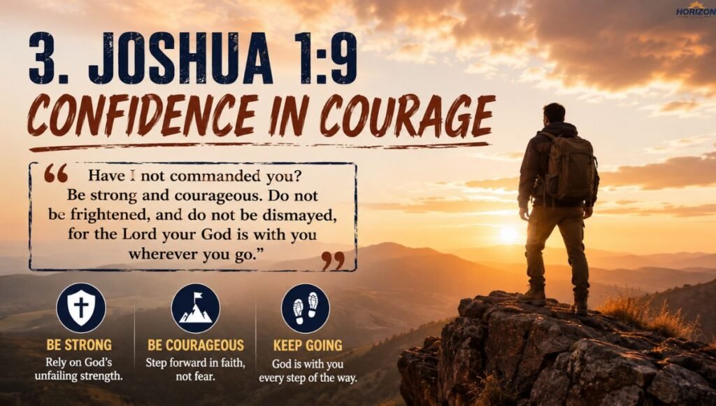 3. Joshua 1:9 Confidence in Courage