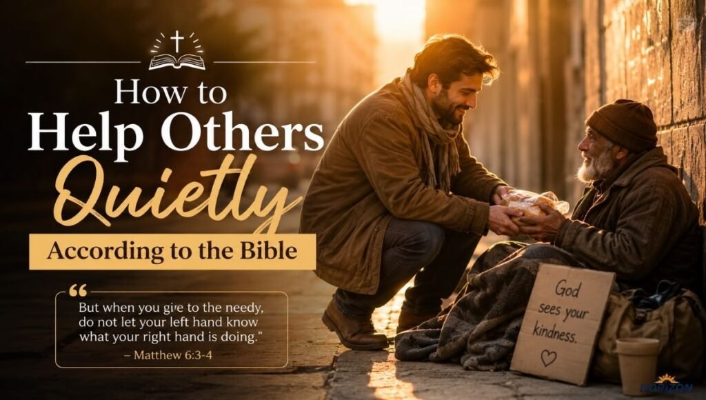 How to Help Others Quietly According to the Bible