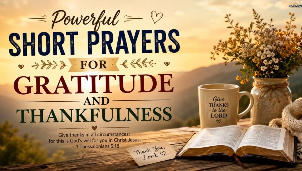 Powerful Short Prayers for Gratitude and Thankfulness