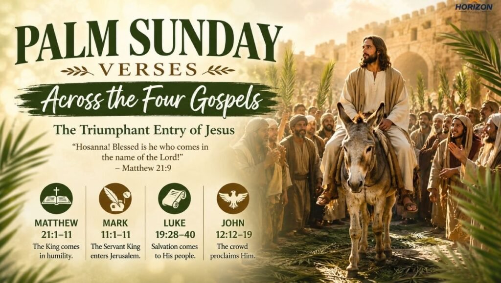 Palm Sunday Verses Across the Four Gospels