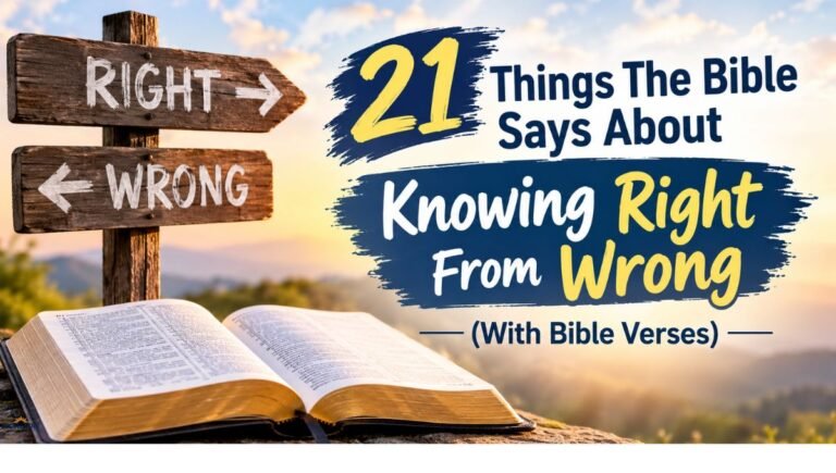 21 Things The Bible Says About Knowing Right From Wrong (With Bible Verses)