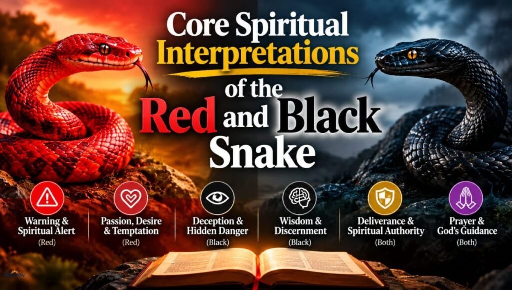 Core Spiritual Interpretations of the Red and Black Snake