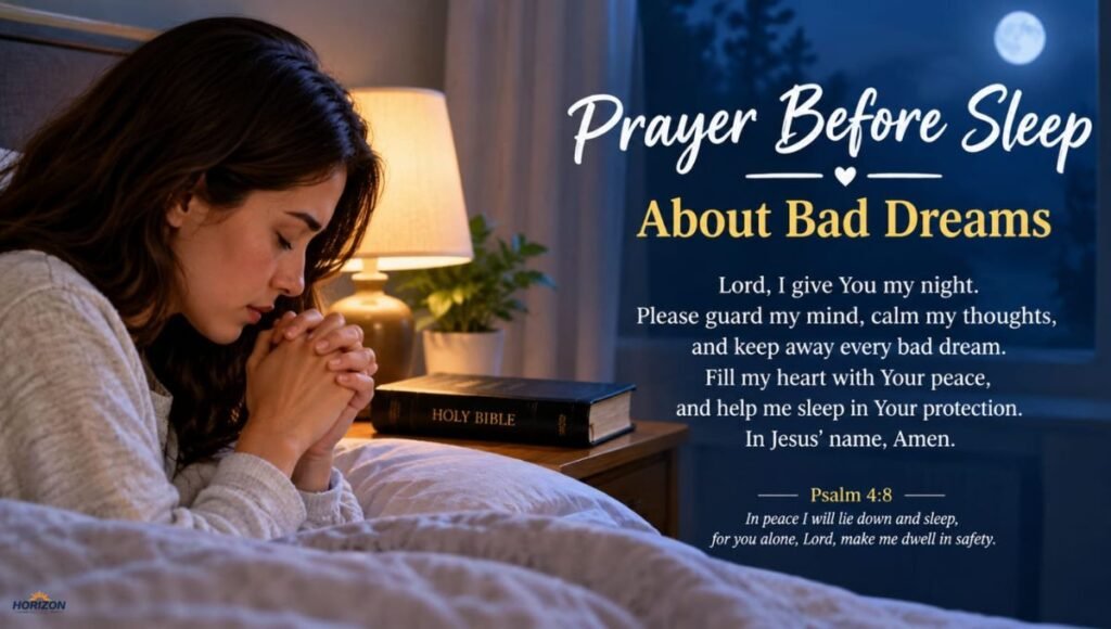Prayer Before Sleep About bad dreams