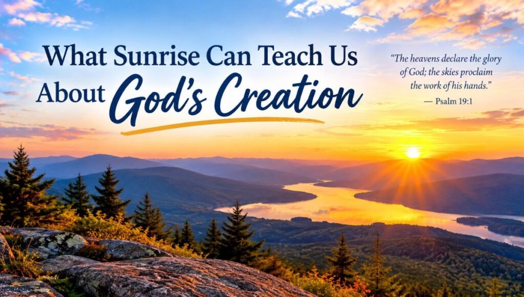 What Sunrise Can Teach Us About God's Creation