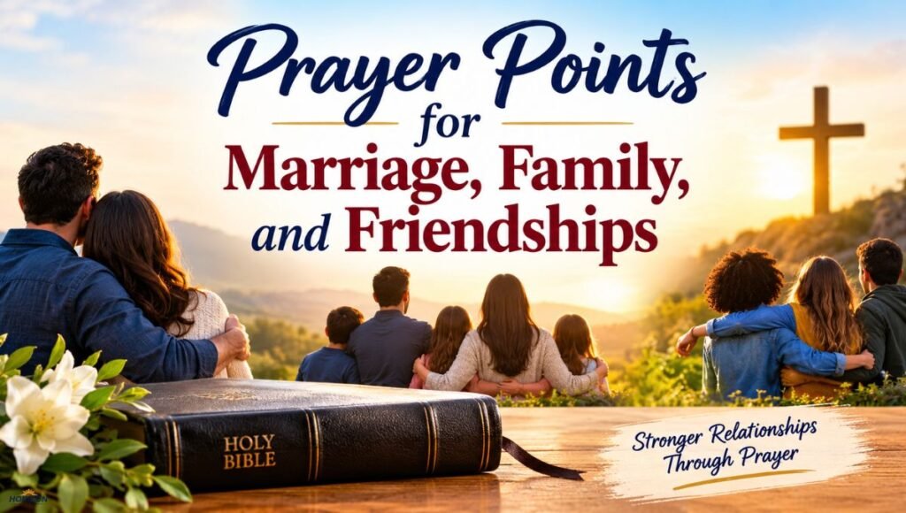 Prayer Points for Marriage, Family, and Friendships