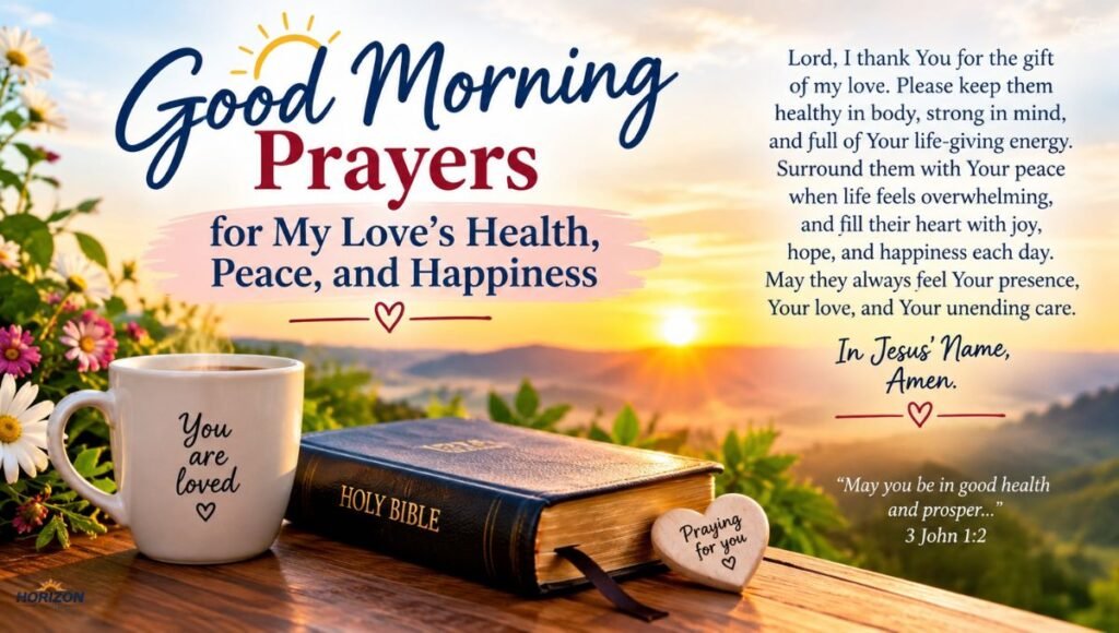 Good Morning Prayers for My Love’s Health, Peace, and Happiness