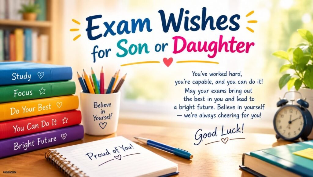 Exam Wishes for Son or Daughter