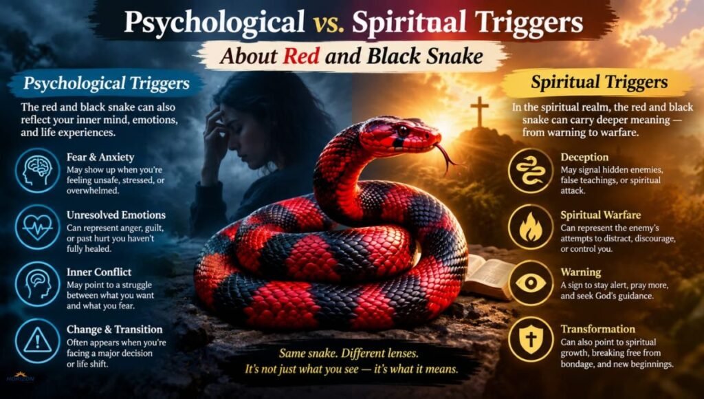Psychological vs. Spiritual Triggers About  red and black snake