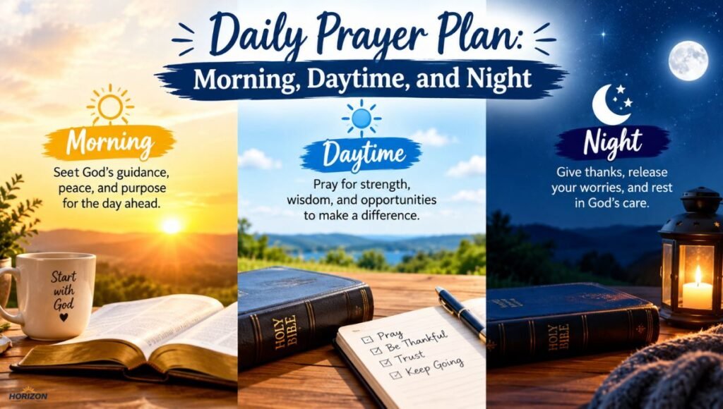 Daily Prayer Plan: Morning, Daytime, and Night