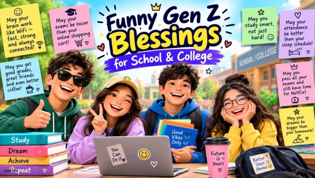 Funny Gen Z Blessings for School & College